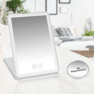Révélez Votre Beauté à Tout Moment avec un Miroir Maquillage Portable LED 10x