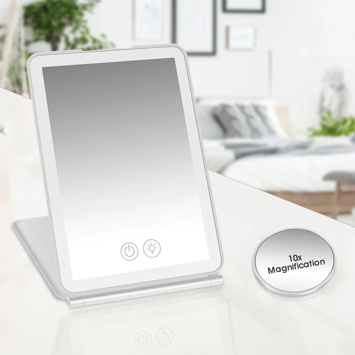 Révélez Votre Beauté à Tout Moment avec un Miroir Maquillage Portable LED 10x