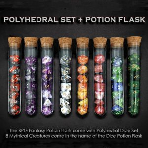 Plongez dans l'univers épique du RPG avec cet ensemble de dés aux allures mythiques