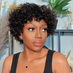 Adoptez le Glamour Naturel avec la Perruque Cheveux Humains Bouclés Afro Joedir