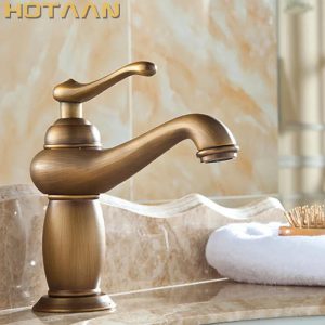 Robinet de Lavabo en Laiton Antique Bronze : L'élégance Européenne pour une Salle de Bain Prestigieuse