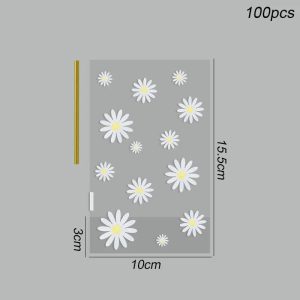 Ajoutez une Touche Florale Élégante à Vos Événements avec ces Sachets Bonbons Marguerite Transparente