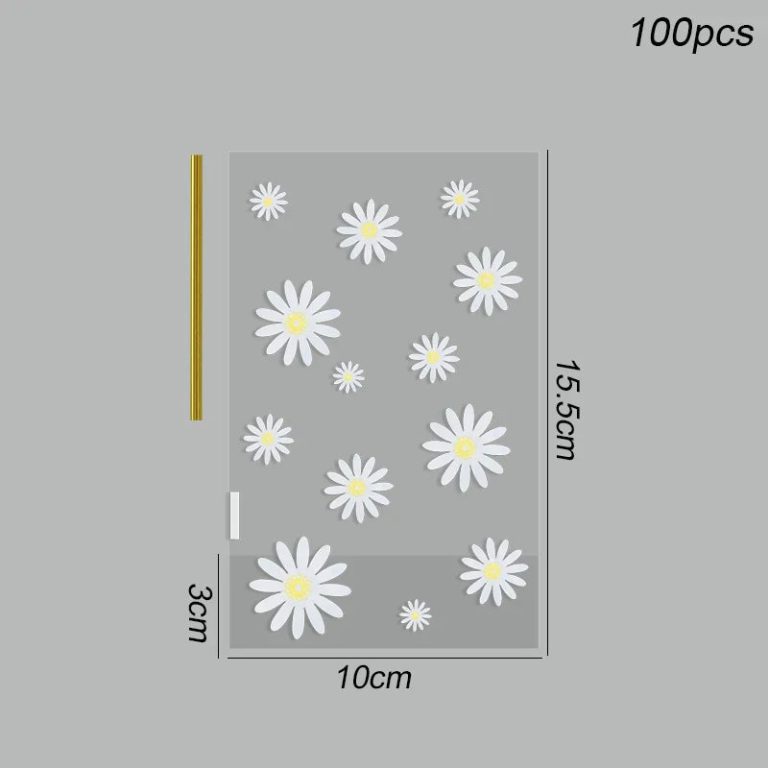 Ajoutez une Touche Florale Élégante à Vos Événements avec ces Sachets Bonbons Marguerite Transparente