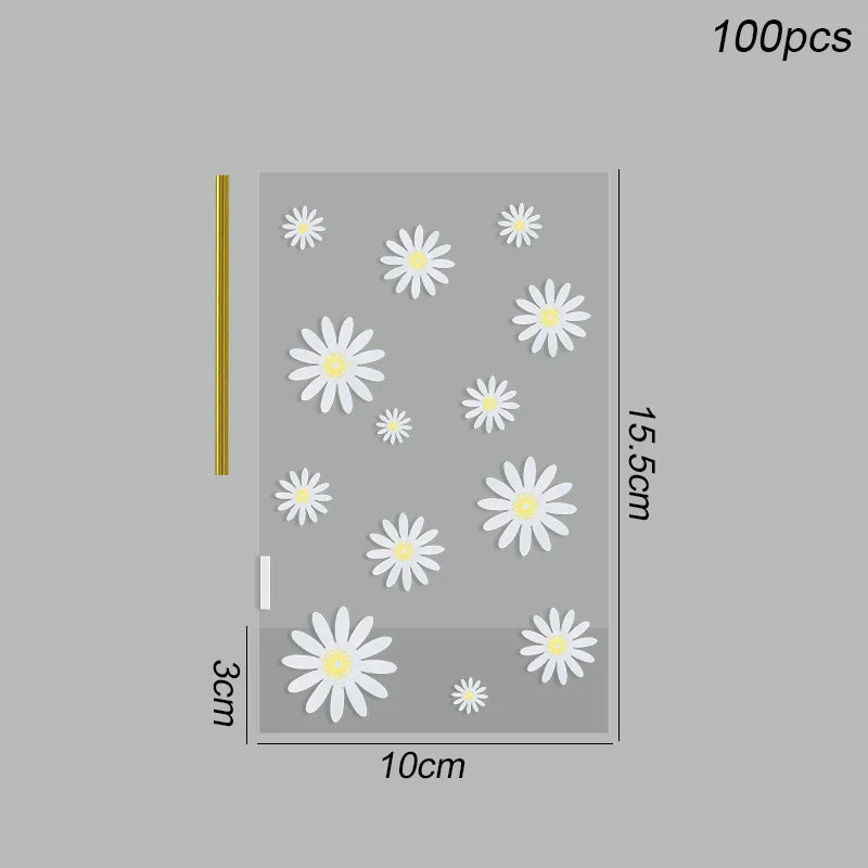 Ajoutez une Touche Florale Élégante à Vos Événements avec ces Sachets Bonbons Marguerite Transparente