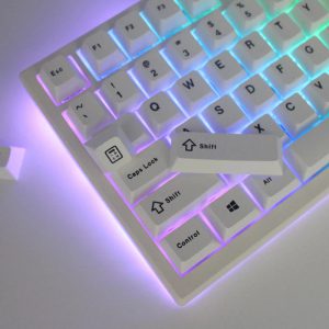 Transformez votre clavier avec élégance grâce aux Keycaps Japonais Blanc Minimaliste Cherry