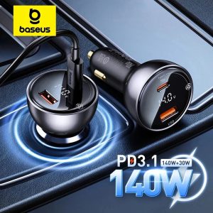 Boostez Votre Mobilité avec le Chargeur Voiture Baseus 140W PD3.1