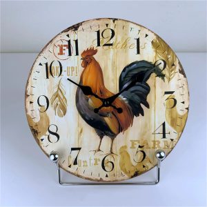 Réinventez Votre Décor avec l'Élégance Rustique de l'Horloge Murale Vintage Coq