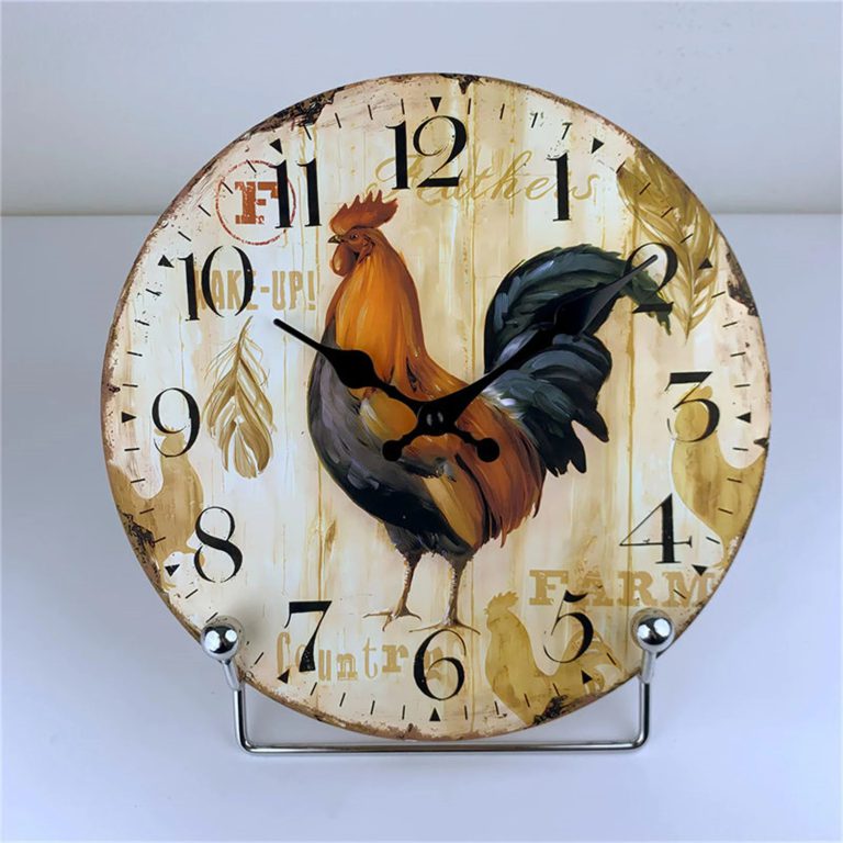Réinventez Votre Décor avec l'Élégance Rustique de l'Horloge Murale Vintage Coq