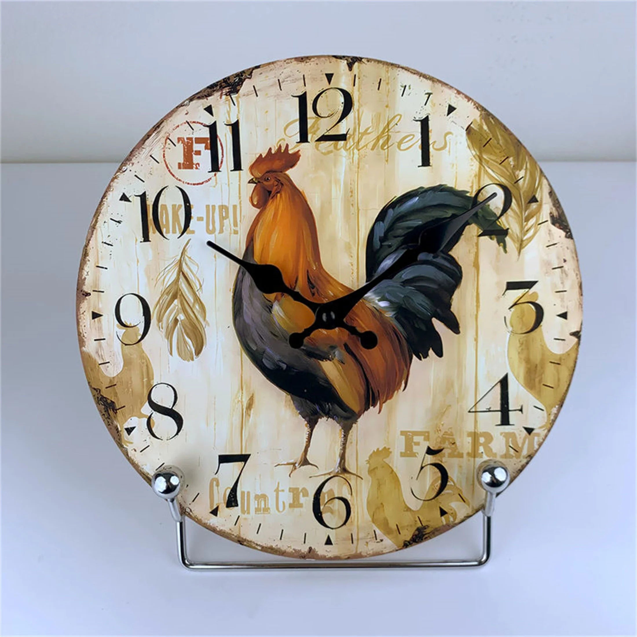 Réinventez Votre Décor avec l'Élégance Rustique de l'Horloge Murale Vintage Coq