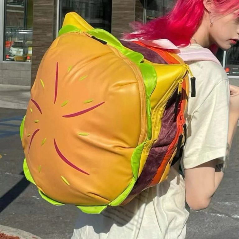Succombez à l’Originalité du Sac à Dos Hamburger en PU : Un Accessoire Tendance et Polyvalent