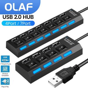Optimisez Votre Bureau avec le Hub USB 2.0 OLAF 7 Ports – Une Solution Polyvalente pour Vos Périphériques
