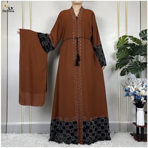 Élégance décontractée : L’Abaya en Chiffon pour un Style Moderne et Confortable
