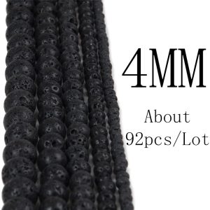 Créez des Bijoux Unique avec des Perles de Lave Noire Naturelle