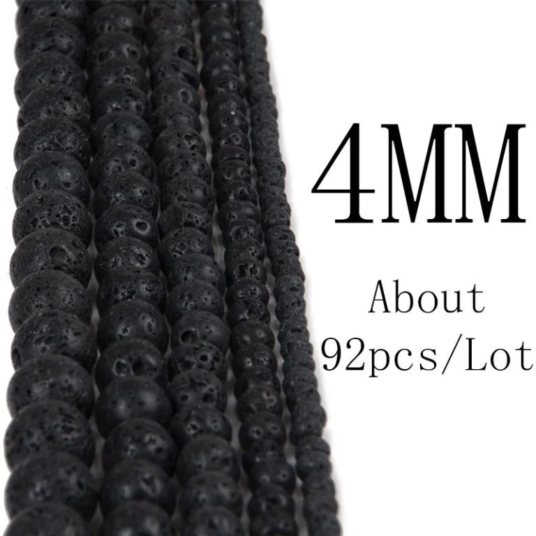 Créez des Bijoux Unique avec des Perles de Lave Noire Naturelle