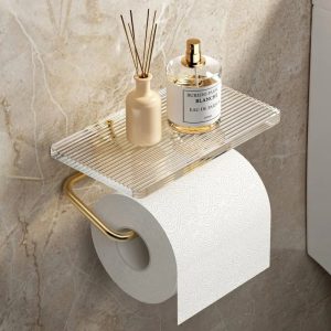 L’élégance ultime : redéfinir votre salle de bain avec un porte-rouleau de papier toilette en or