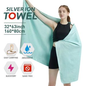 Révolutionnez vos séances de sport avec la serviette en microfibre à séchage rapide et ions d’argent