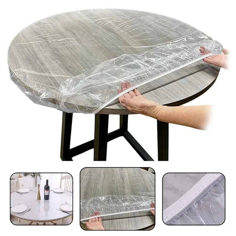 Élégance et Protection Inégalées : La Nappe Ronde en PVC Transparent qui Révolutionne Vos Repas