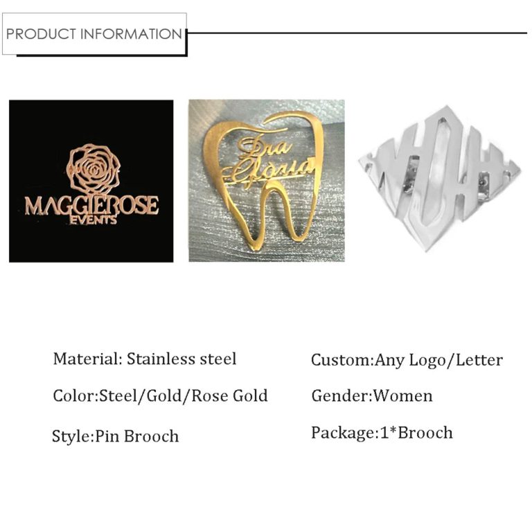 Exprimez Votre Identité avec Élégance grâce à la Broche Personnalisée en Acier Inoxydable