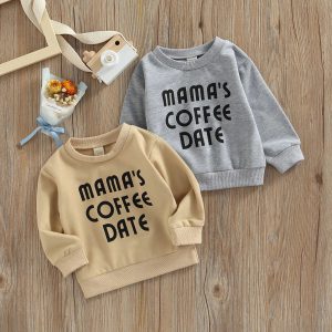 Un Must-Have pour le Confort et le Style de Bébé : Le Sweat-shirt à Lettre Imprimée