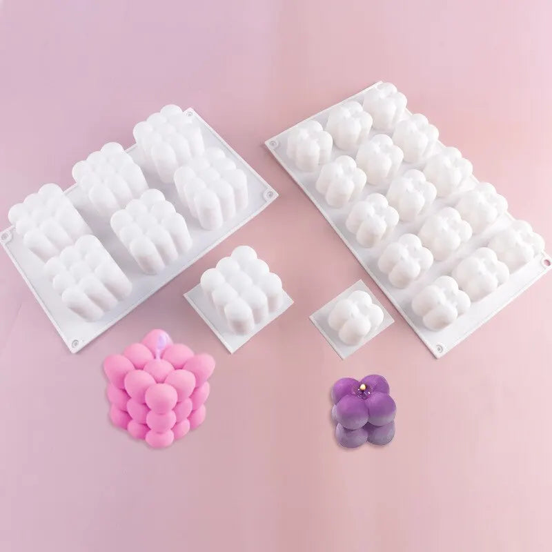 Donnez vie à vos créations DIY avec le moule en silicone 3D Cube à Bulles