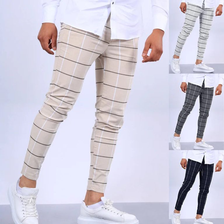 Pantalon Casual à Carreaux pour Homme – La Révélation d’un Style Moderne et Confortable