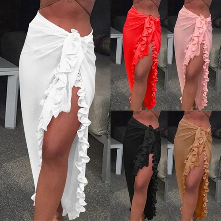 Élégance Estivale : Sublimez Votre Look avec une Robe de Plage en Mousseline Transparente