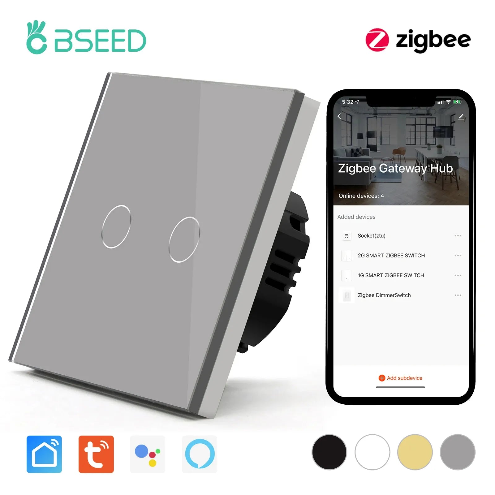 L’éclairage du futur : Domptez la lumière avec les interrupteurs tactiles Zigbee BSEED