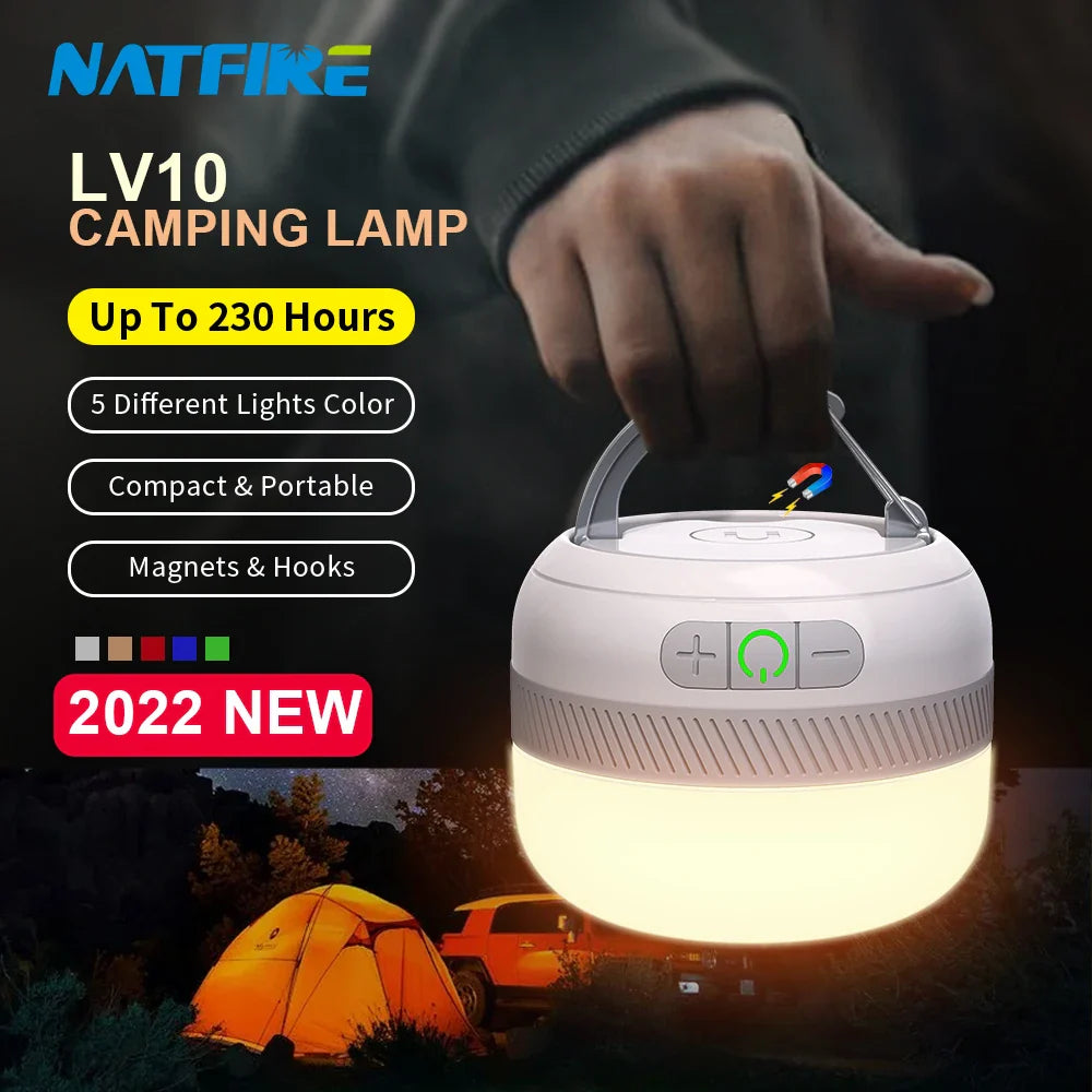 Éclairez vos nuits d’aventure avec la lampe de camping LED LV10
