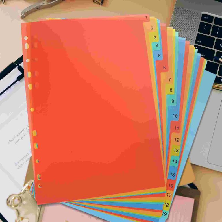 Réinventez votre Organisation avec ce Lot de 20 Intercalaires A4 pour Classeur Astucieux