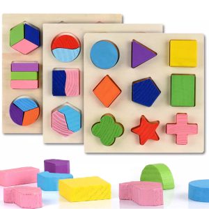 Stimulez l'Esprit de Votre Enfant avec un Puzzle Géométrique en Bois Inspiré de la Pédagogie Montessori