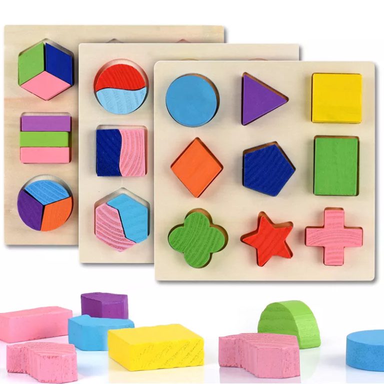 Stimulez l'Esprit de Votre Enfant avec un Puzzle Géométrique en Bois Inspiré de la Pédagogie Montessori