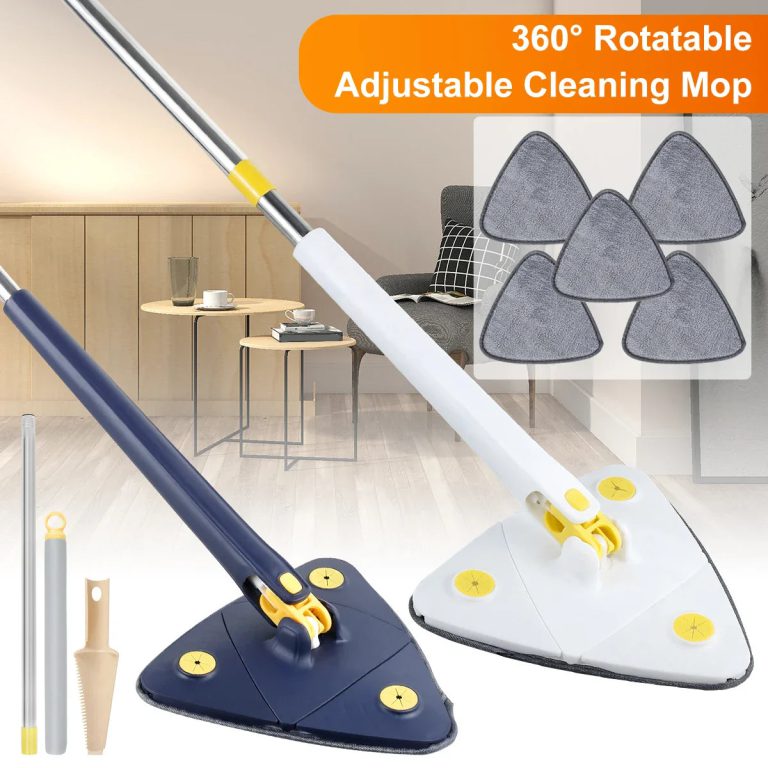Révolutionnez votre routine de ménage avec la vadrouille 360° rotative triangulaire absorbante