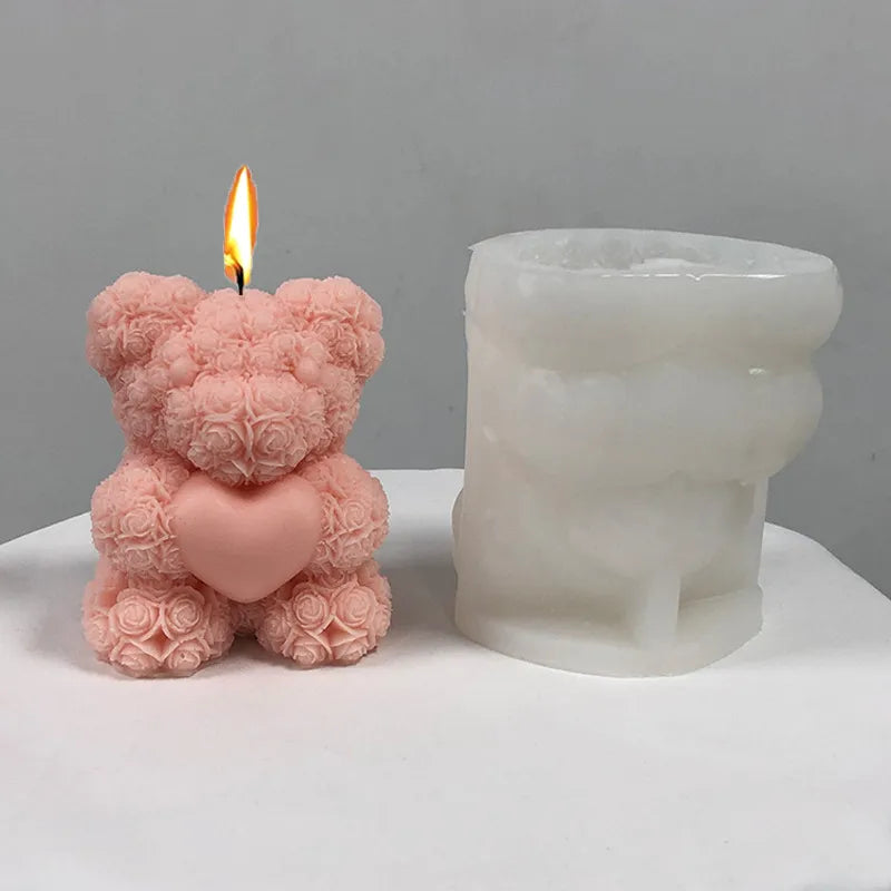 Donnez vie à votre imagination avec le moule en silicone 3D Ours Peluche