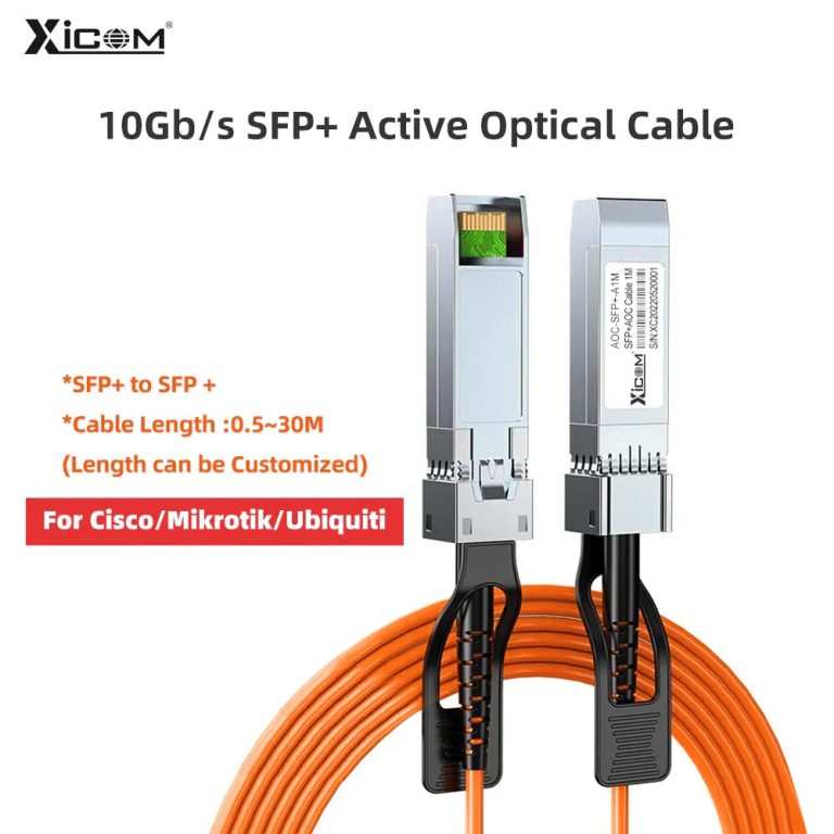 Relevez le défi d’une connectivité sans faille avec le câble optique actif 10G SFP+ AOC OM2 LSZH