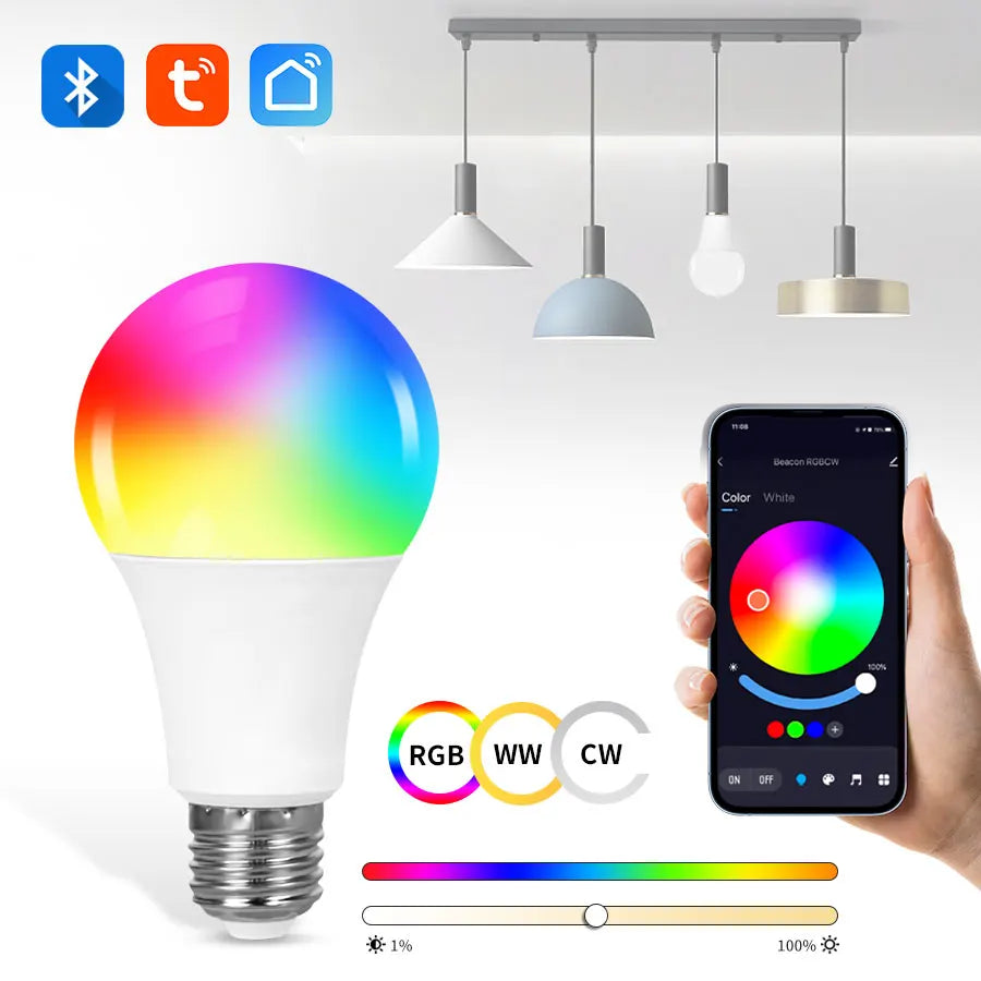 Réinventez Votre Éclairage Intérieur avec l'Ampoule LED Smart Tuya Bluetooth