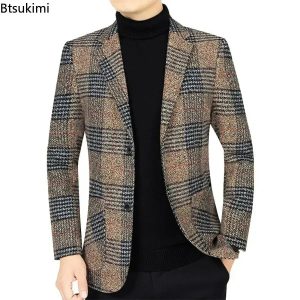 Redéfinir l'élégance avec le blazer homme carreaux 4XL au style anglais chic
