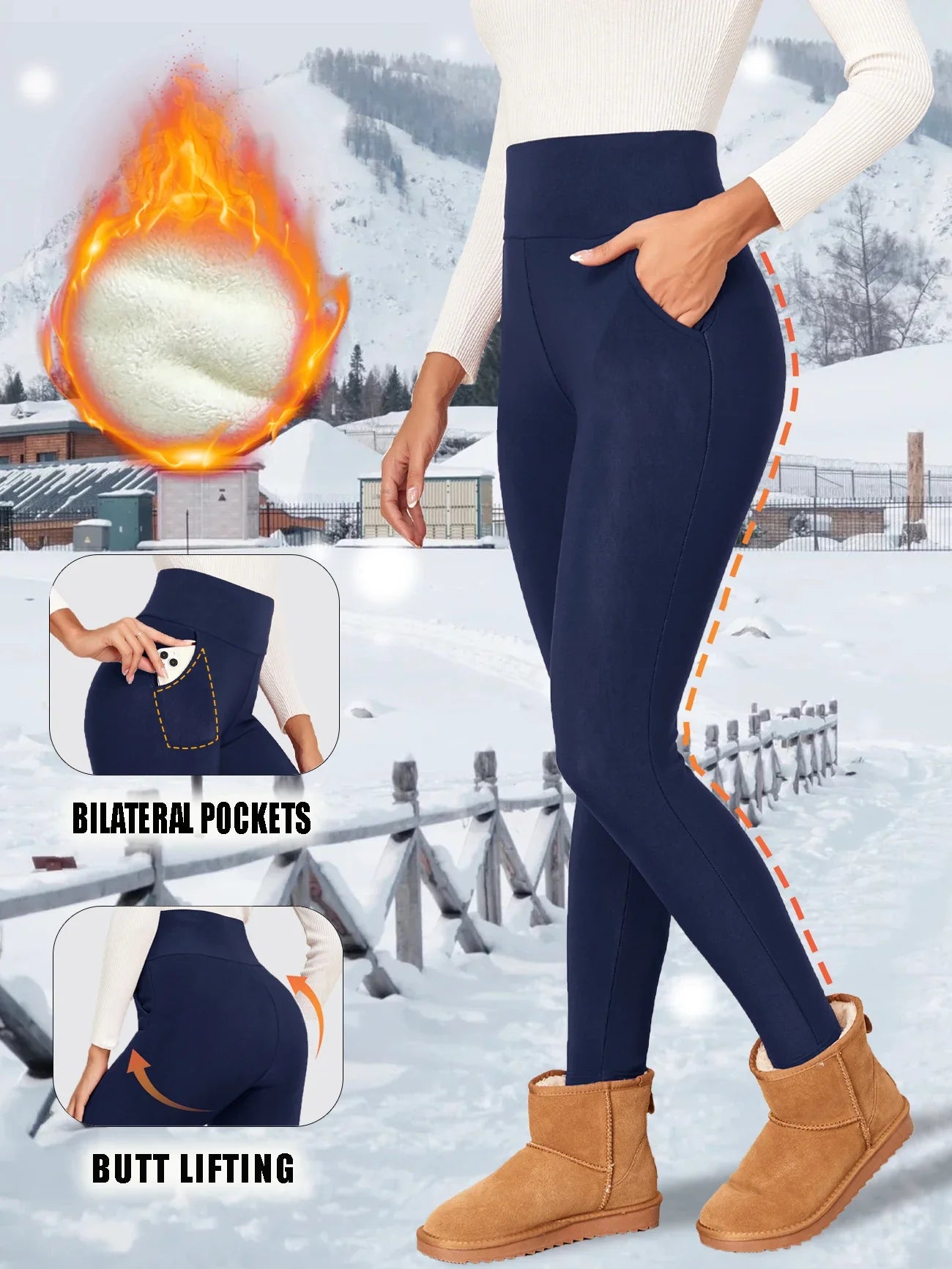 Adoptez le confort hivernal : Les leggings en velours MAXdu Froid, votre allié style et chaleur
