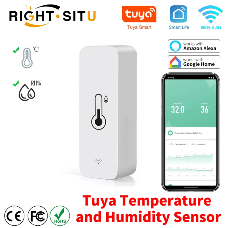 Révolutionnez Votre Domotique : Le Capteur Température Humidité WiFi Tuya SmartLife pour une Maison Intelligente