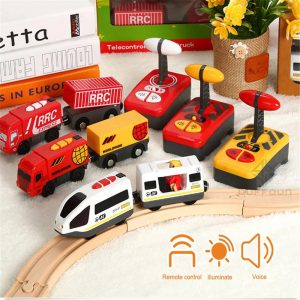 Aventure Innovante sur Rails : Découvrez l'Ensemble Train Bois Télécommandé Pour les Jeunes Conducteurs
