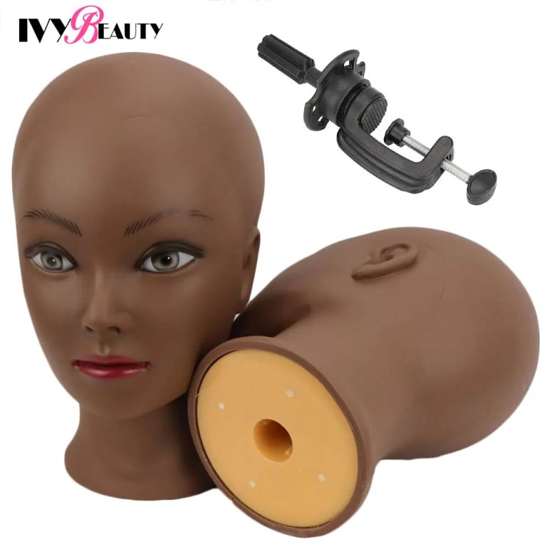 Rehaussez Votre Pratique Cosmétologique Avec une Tête de Mannequin Africaine Chauve Innovante