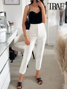 Redécouvrez l’élégance avec le Pantalon Femme TRAF Vintage : Un must-have pour une allure sophistiquée