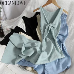 L'élégance estivale dévoilée : Sublimez votre été avec la Robe Tricotée OCEANLOVE - Été Sexy Slim