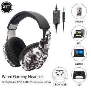Plongez dans l’univers du jeu avec style : Casque Gaming Camouflage et Microphone pour une expérience sonore inégalée