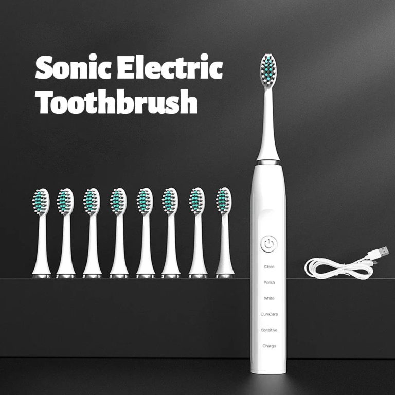 Redécouvrez le plaisir d’un sourire éclatant avec la brosse à dents électrique sonique rechargeable