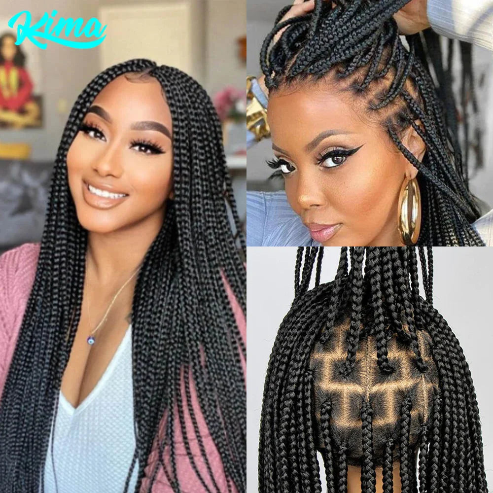 Révélez Votre Style Unique avec la Perruque Tressée Full Lace de 36 Pouces