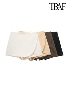 Adoptez l'Élégance Vintage Moderne : Découvrez le Short Jupe Pareo TRAF