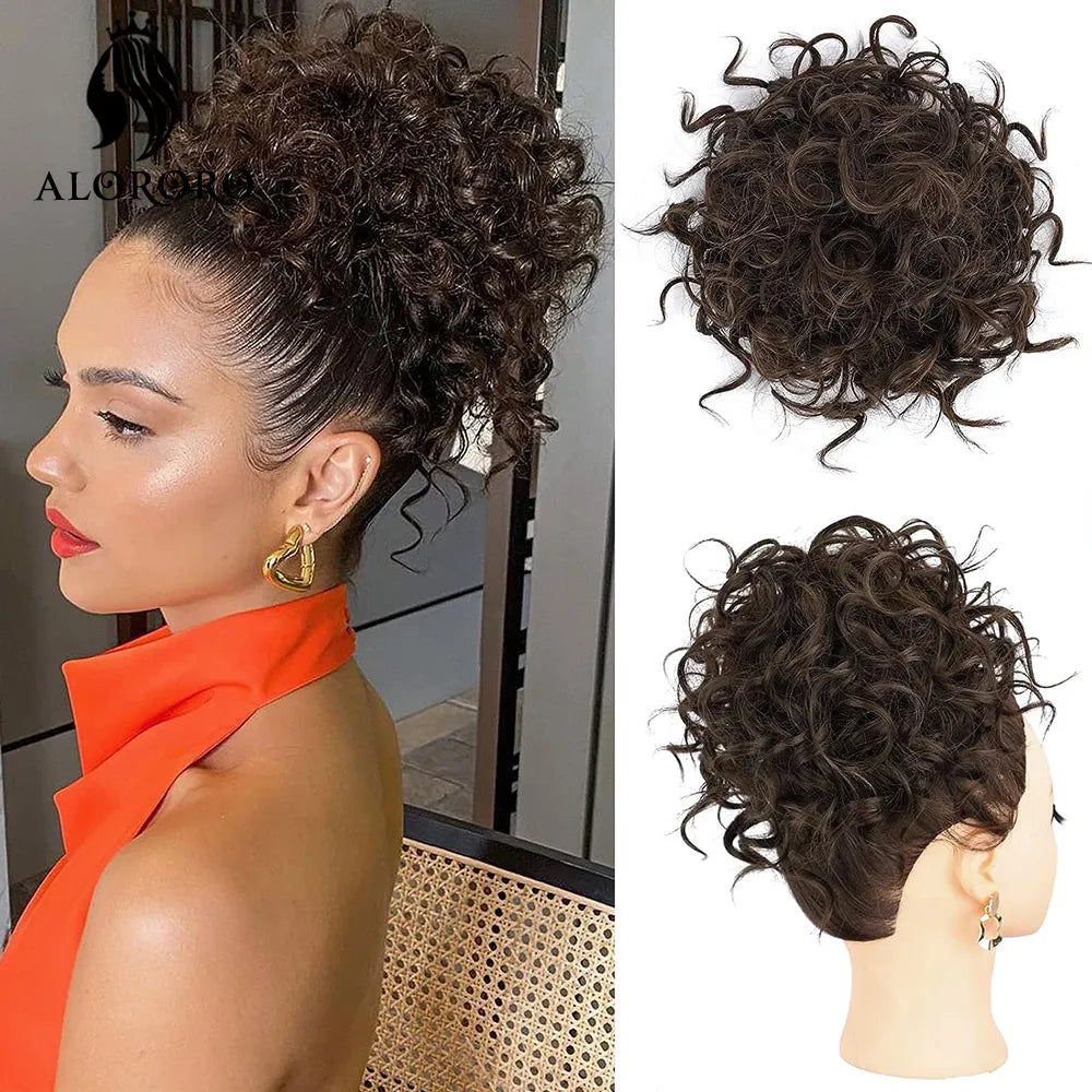 Réinventez votre style avec élégance : le chignon court afro puff bouclé kinky
