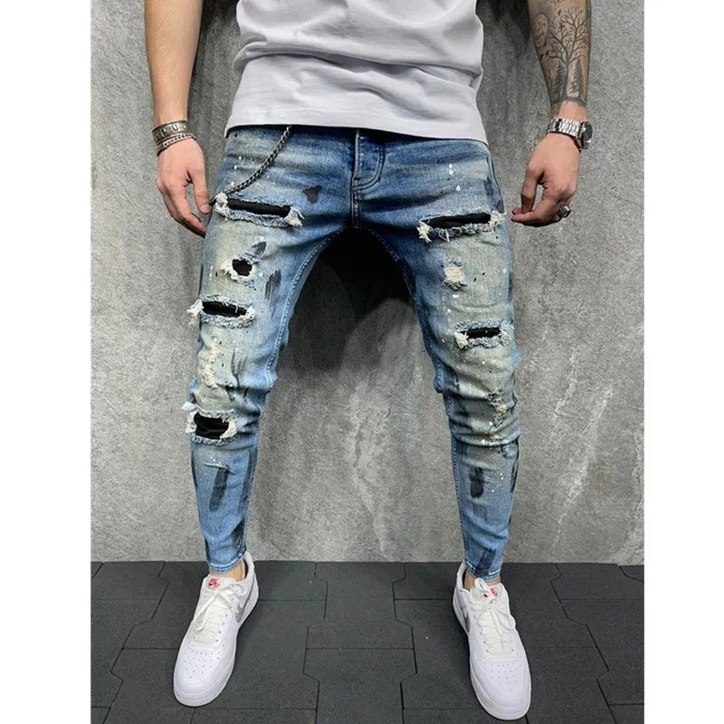Style Urbain et Confort Irrésistible: Le Jeans Slim Bleu Homme qui Réinvente Votre Garde-Robe