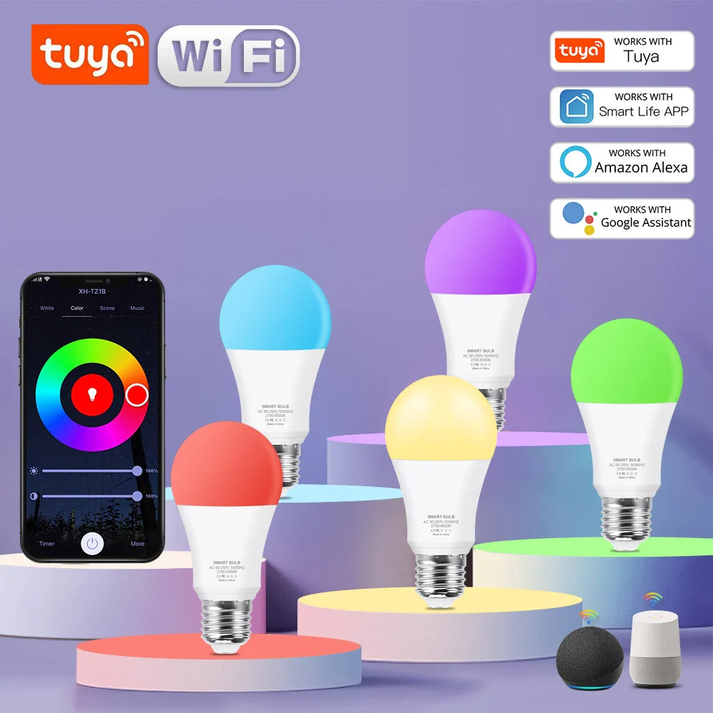 Illuminez Votre Quotidien avec l'Ampoule LED Wi-Fi Smart RGB Tuya E27