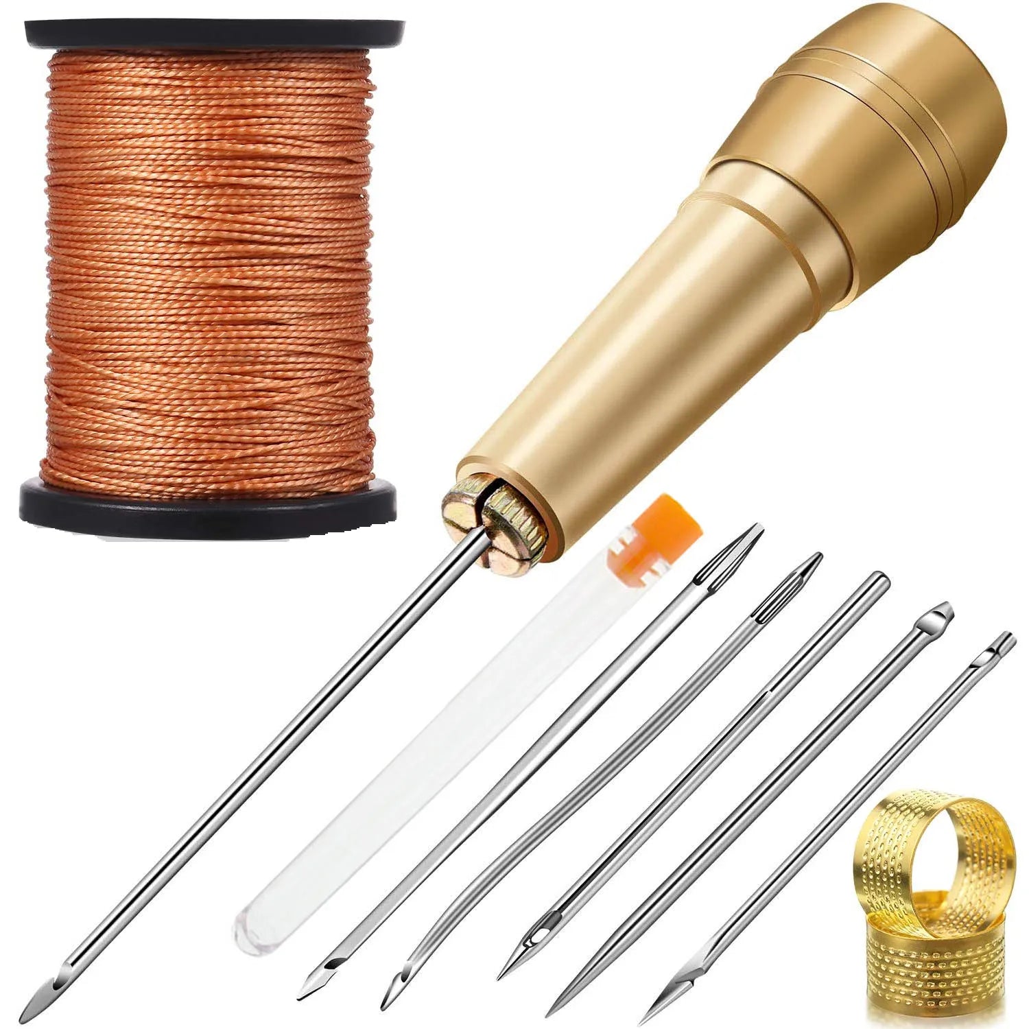 Nouvelle Révolution Artisanale: Le Kit de Couture en Cuir DIY avec Aiguille à Coudre en Cuivre